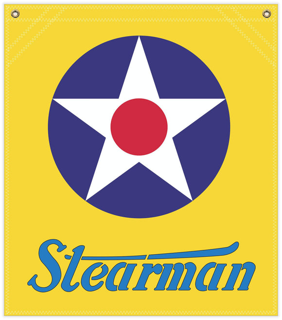 22 in. x 25 in. Stearman Stencil with Star Insignia - Cotton Banner