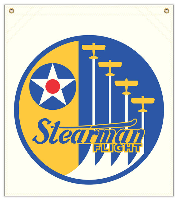 23 in. x 25 in. Stearman Flight - Cotton Banner