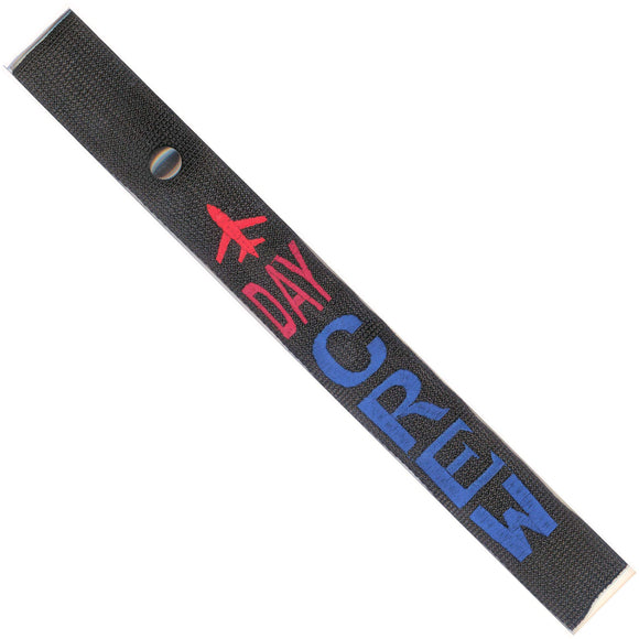 DAY - Blue Crew - Airplane in Red on Black Bag Tag