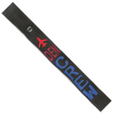 DEN - Blue Crew - Airplane in Red on Black Bag Tag