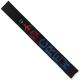 NTA - Blue Crew - Airplane in Red on Black Bag Tag