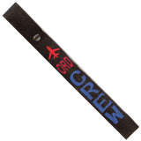 ORD - Blue Crew - Airplane in Red on Black Bag Tag