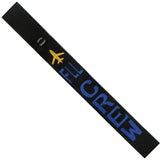 FLL - Blue Crew - Airplane in Gold on Black Bag Tag