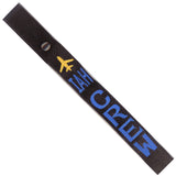 IAH - Blue Crew - Airplane in Gold on Black Bag Tag