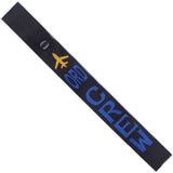 ORD - Blue Crew - Airplane in Gold on Black Bag Tag