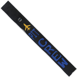 PIT - Blue Crew - Airplane in Gold on Black Bag Tag