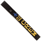 CLE - Gold Crew - Airplane in Blue on Black Bag Tag