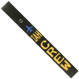 IAH - Gold Crew - Airplane in Blue on Black Bag Tag