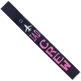 IAD - Pink Crew - Airplane in Silver on Black Bag Tag