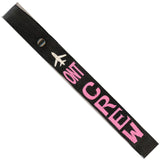 ONT - Pink Crew - Airplane in Silver on Black Bag Tag