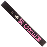 SAT - Pink Crew - Airplane in Silver on Black Bag Tag