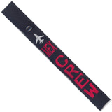 MEX - Red Crew - Airplane in Silver on Black Bag Tag