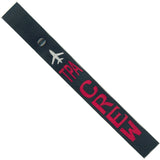 TPA - Red Crew - Airplane in Silver on Black Bag Tag