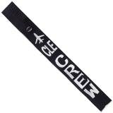CLE - White Crew - Airplane in White on Black Bag Tag