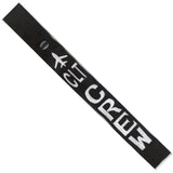 CLT - White Crew - Airplane in White on Black Bag Tag