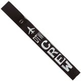 DTW - White Crew - Airplane in White on Black Bag Tag
