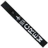 SEA - White Crew - Airplane in White on Black Bag Tag