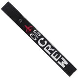 CVG - Silver Crew - Airplane in Red on Black Bag Tag