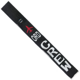 ORD - Silver Crew - Airplane in Red on Black Bag Tag