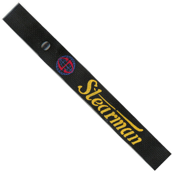 Stearman Logo  - Yellow/Blue/Red on Black  Bag Tag