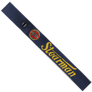 Stearman Logo  - Yellow/Red on Navy  Bag Tag