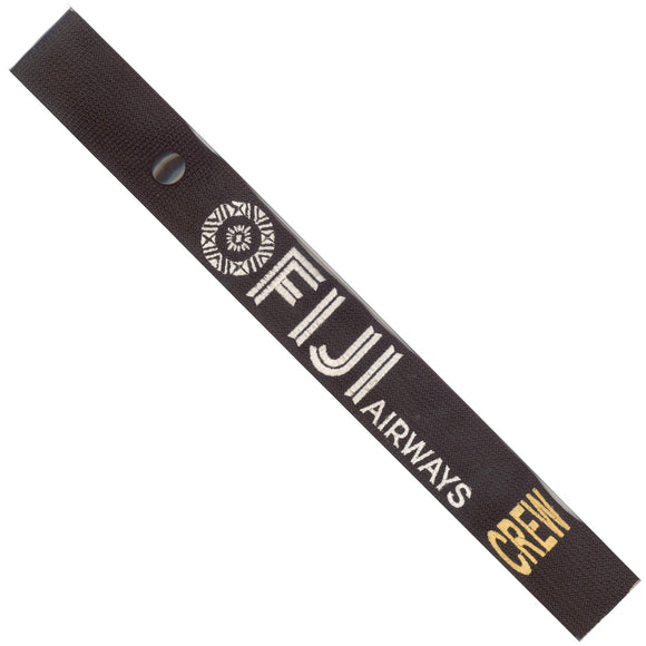 Fiji Airways  in White and Yellow on a Black Crew Tag