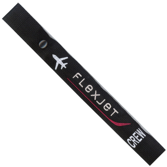 Flexjet  - with BASE CODE options in Silver Tan and Deep Red on a Black Crew Tag