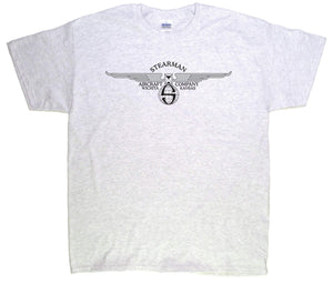 Stearman Wings logo on a Ash Tee Shirt