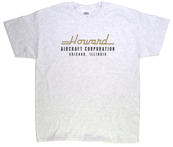 Howard Aircraft logo on a Ash Tee Shirt