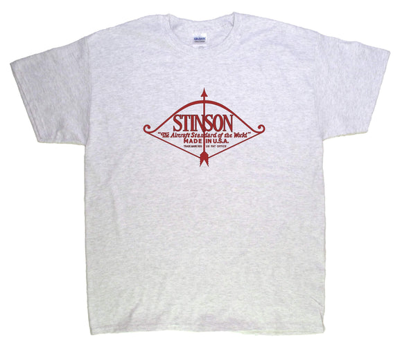 Stinson (pre war) logo on a Ash Tee Shirt