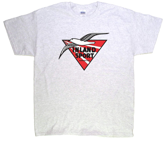 Inland Sport logo on a Ash Tee Shirt