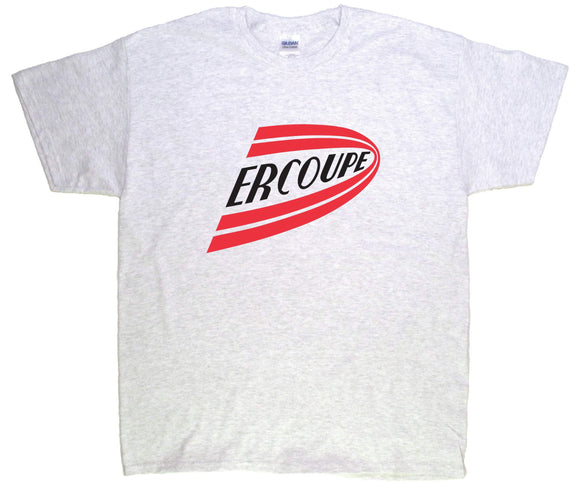 Ercoupe (Climbing) logo on a Ash Tee Shirt