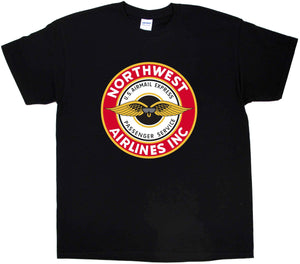 Northwest Airlines (1937) logo on a Black Tee Shirt