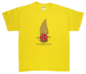 Jacobs Engine Company logo on a Daisy Tee Shirt