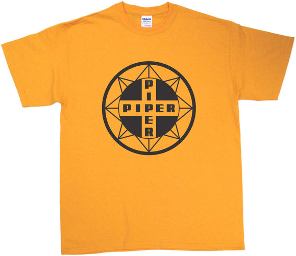 Piper Compass logo on a Gold Tee Shirt