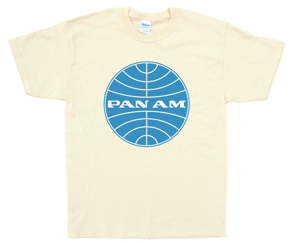 Pan Am Airlines on a Natural Tee Shirt