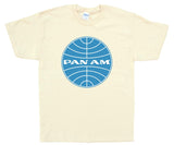 Pan Am Airlines on a Natural Tee Shirt