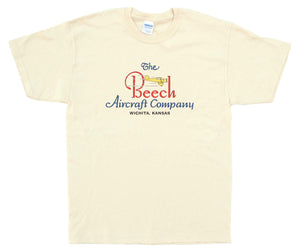 Beech Aircraft (1930s) on a Natural Tee Shirt