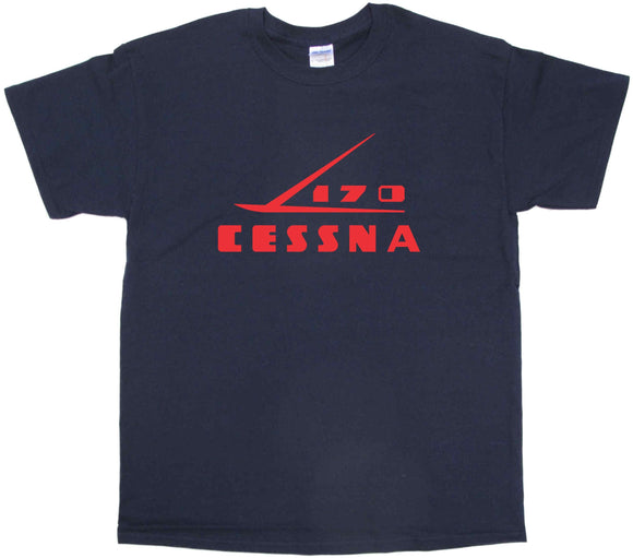 Cessna 170 (1950s) logo on a Navy Tee Shirt