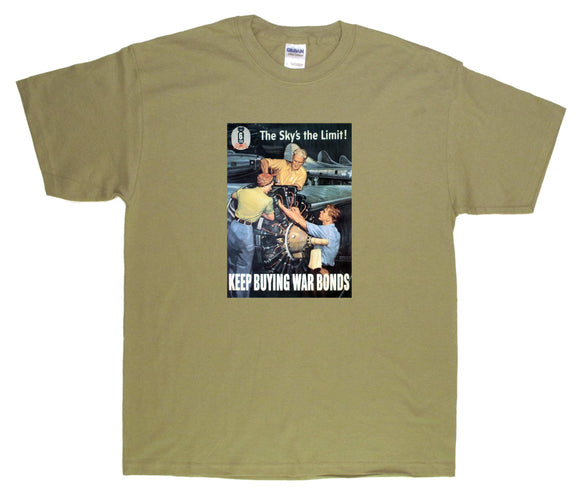 The Sky's the Limit poster on a Prairie Dust Tee Shirt