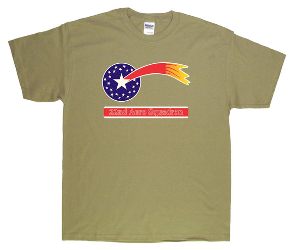 22nd Aero Squadron insignia on a Prairie Dust Tee Shirt