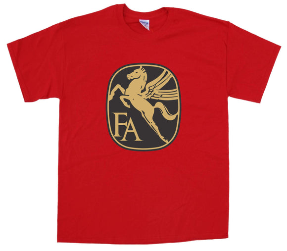 Fairchild Aircraft logo on a Red Tee Shirt