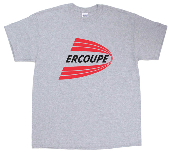 Ercoupe (Horizontal) logo on a Sports Grey Tee Shirt