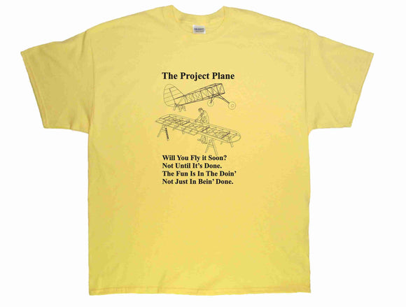 Project Plane on a Yellow Haze Tee Shirt