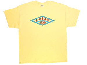 Laird Planes logo on a Yellow Haze Tee Shirt