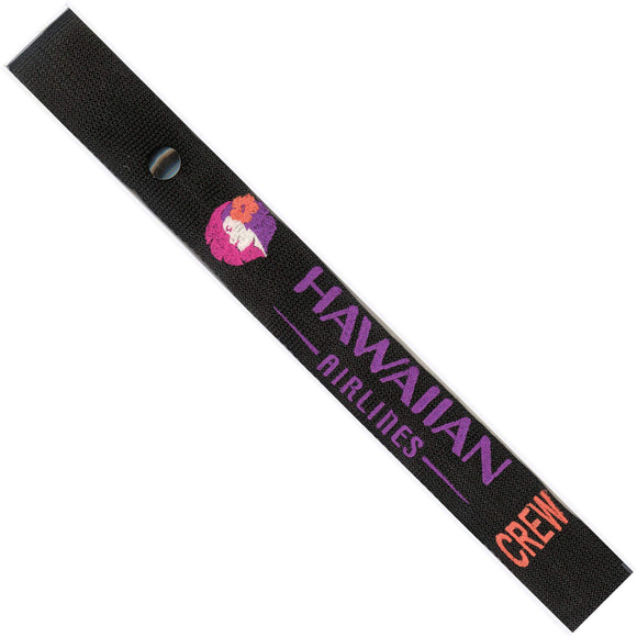 Hawaiian Airlines  in Multi Colors on a Black Crew Tag