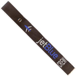 Jet Blue   in Blue and Grey on a Black Crew Tag