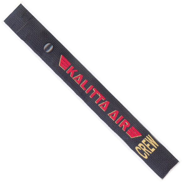 Kalitta Air  in Red and Gold on a Black Crew Tag