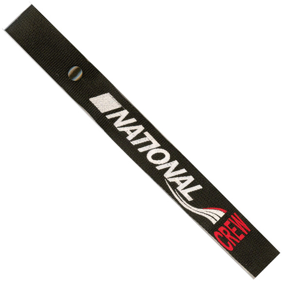 National Airlines  in White and Red on a Black Crew Tag