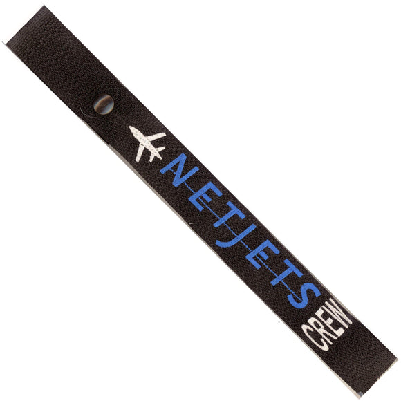 Net Jets   in Blue and White on a Black Crew Tag